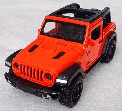 2025 橙色压铸金属 JEEP OFF ROAD 车辆 3 开门拉回电机 — 第 1/4 张图片