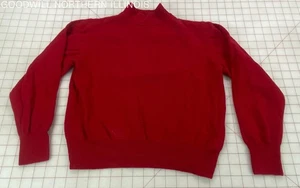 Men's Vtg Bloomingdale's Sutton Studio Italy Red Wool Pullover Sweater Size S - Picture 1 of 5