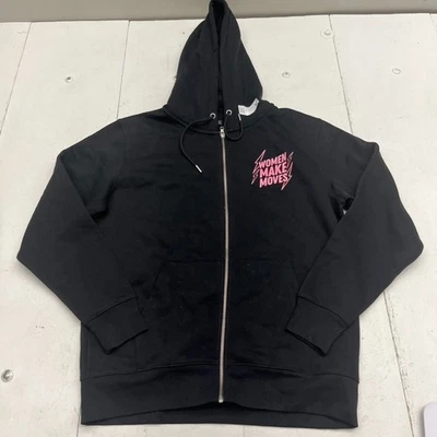 Jaqueta Feminina Stanley Stella Preta Estampa "Mulheres Fazem Movimentos" Zíper Completo Tamanho M NOVA - Imagem 1 de 4