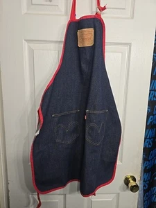 Vintage 1970’s 501 Levi’s Denim/red Trimmed Apron 31”x25” Apron - Bild 1 von 9