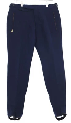 Pantalones de esquí vintage Bogner Olympic de lana azul marino estribo Alemania ropa de invierno retro Foto 1 de 4