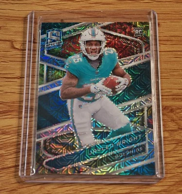 1/1 2024 Spectra Jaylen Wright Meta Prizm #25/25 ROOKIE Refractor Miami Dolphins Foto 1 de 2