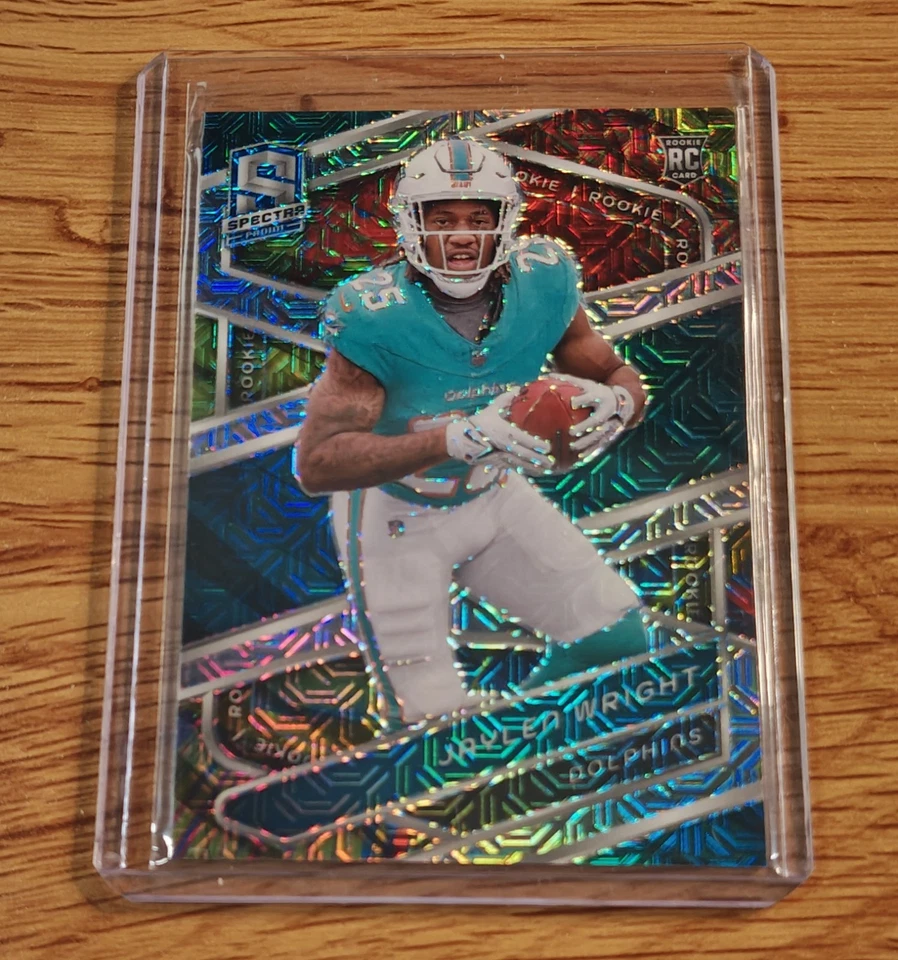 1/1 2024 Spectra Jaylen Wright Meta Prizm #25/25 ROOKIE Refractor Miami Dolphins Foto 1 de 2