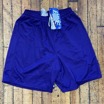 Pantalones Cortos Para Hombre Vintage Años 90 BIKE ATLÉTICOS Medio Púrpura Cintura Elástica Malla - Nuevos con Etiquetas Foto 1 de 4