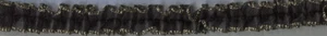 1" BLACK PLEATED SPARKLE ORGANZA GOLD EDGE FABRIC TRIM 18 YARDS - Picture 1 of 1