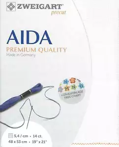 Precut Zweigart Stern-Aida 14 Stück weiß 3706/100 - Bild 1 von 3