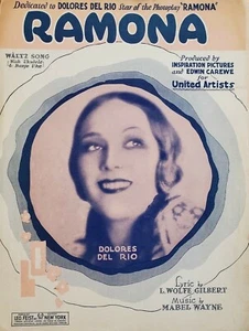 Spartiti musicali vintage RAMONA Dolores Del Rio Dedica 1927 - Foto 1 di 4
