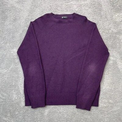 Suéter de Colección J Crew Para Hombres Grande Púrpura Lana de Cordero Tejido Apretado Cuello Redondo Pullover Foto 1 de 4