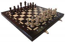 Schach mit Figuren, Nr. 122 aus Holz, Schachspiel 42x42x2,5 cm