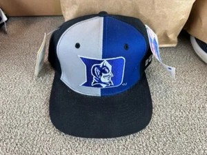 Duke Blue Devils Hat Starter Snapback Cap Pinwheel Blue Silver University VTG - Picture 1 of 4