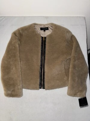 Abrigo Marc New York Imitación Piel Tostado Cremallera Para Mujer Talla Grande NUEVO CON ETIQUETAS Foto 1 de 4