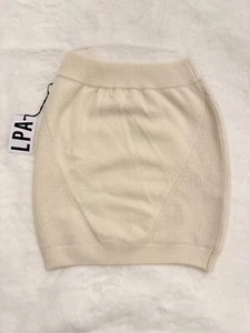 Gonna corta donna ""LPA"" Maglione crema tipo. Taglia Large Nuova con etichette - Foto 1 di 6