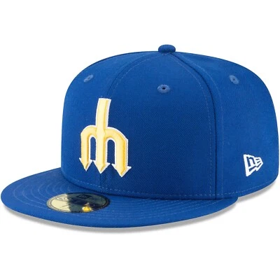 Коллекция New Era Blue Seattle Mariners Cooperstown 59FIF на резинке 7 1/8 - Изображение 1 из 4