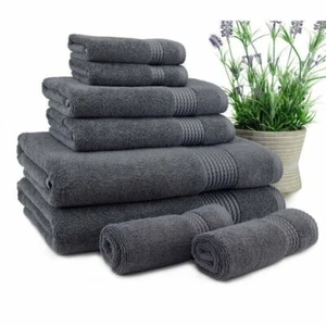 2 x 8 Piece Towel Set Ultra Soft Cotton Bath Towels Hand Towels and Washcloths - Picture 1 of 3