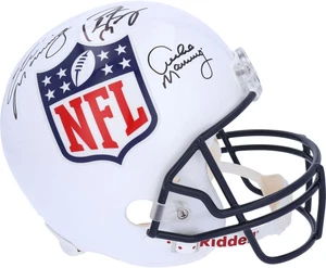 Archie, Peyton, & Eli Manning Signed Riddell Shield Helmet - Picture 1 of 3