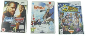 3 X NINTENDO WII GAMES : SPORTS SHOWDOWN " SMACK DOWN VS RAW 2009 "WHITW " - Picture 1 of 12