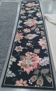 BLACK 2'-6" x 12'-0" Back Stain Rug, Reduced Price 1172769910 HK306B-212 - Picture 1 of 4