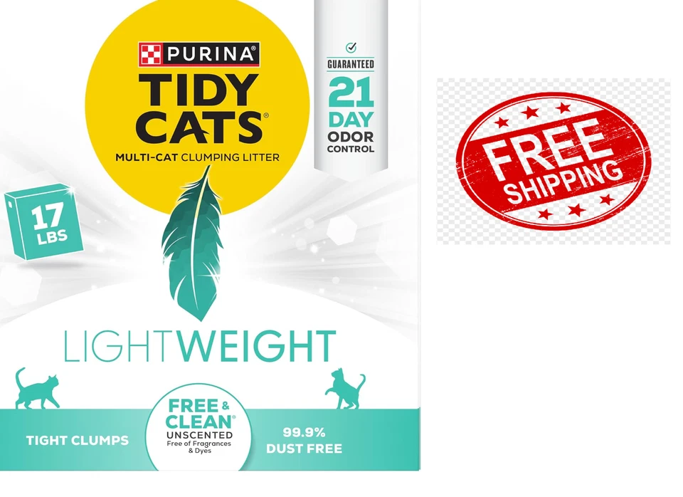 Purina Tidy Cats Lightweight & Clean Clumping Cat Litter 17lbs