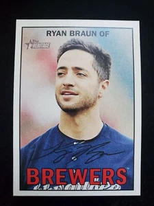 2016 Topps Heritage #496 Ryan Braun SP - Picture 1 of 6