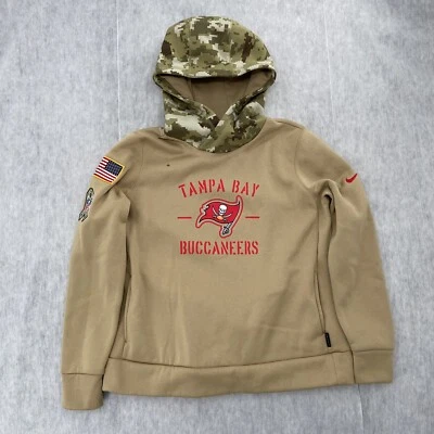 Suéter Tampa Bay Buccaneers Mujer Grande Marrón Sudadera con Capucha Nike Salute To Service L Foto 1 de 4