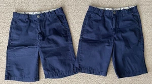 Boys Gymboree School Uniform Shorts Lot - Size 12 - Navy - Picture 1 of 3
