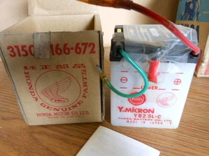 NOS Genuine Honda Yuasa YB2.5L-C Battery MB5 XL125 CB125 31500-166-672 - Picture 1 of 1