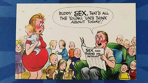 A Bamforth Comic Postcard 1970s LARGE FAMILY THEME No 836 - Bild 1 von 1