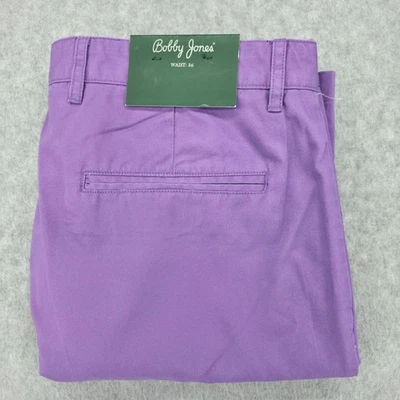 Шорты мужские Bobby Jones размер 36 фиолетовые китайские плоские спереди повседневные удобные для гольфа - Изображение 1 из 4