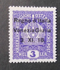 ITALIA,ITALY 1918 VENEZIA GIULIA F. Austria SVR Varietà ITALLA 3h. MNH** ss.1M - Imagen 1 de 2