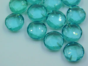 Pair Of Hydro Green Amethyst Quartz Top Half Drilled Briolette Round Beads 16MM - Picture 1 of 6