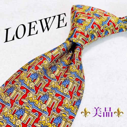 Cravatta cravatta uomo LOEWE vera seta usata cravatta abito classico lusso multicolore 71