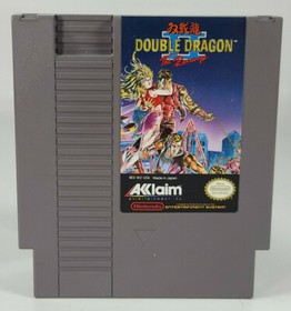 Cartuccia gioco vintage Nintendo NES Double Dragon 2 autentica testata funzionante
