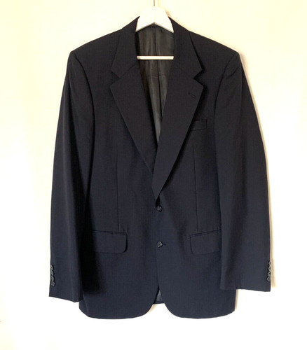 Giacca cappotto sportivo vintage Burberrys uomo blazer 42 pura lana blu