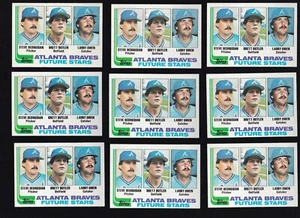 Brett Butler 1982 Topps Atlanta Braves Future Stars Rookie #502 Lot of 9 - Picture 1 of 2