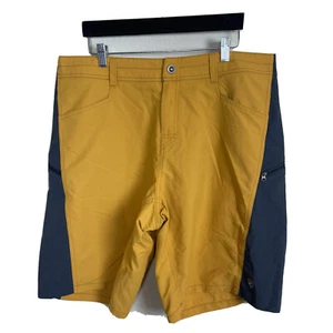 Kuhl Shorts Men's Size 38 Color Block Orange Gray Hiking Outdoor Bermuda Nylon - Picture 1 of 6