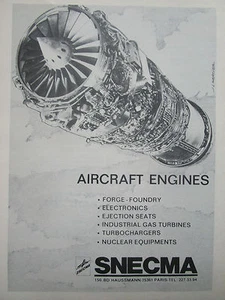 2/1977 PUB SNECMA M53 AIRCRAFT ENGINE FORGE FOUNDRY ELECTRONICS NUCLEAR AD - Imagen 1 de 1