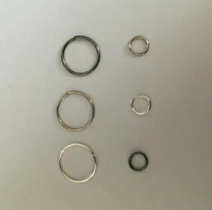 Key Split Jump Ring Lots of 5 & 10. 5mm 10mm. Dull Silver Black - Picture 1 of 8