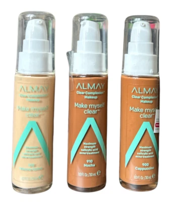 Almay Clear Complexion Foundation (Bulk of 3) [Natural Ochre, Cappuccino, Mocha] - Image 1 of 4