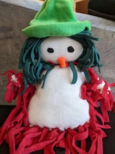 Pupazzo di neve peluche 15" legato a mano - Foto 1 di 6
