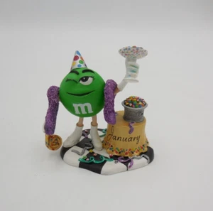 Danbury Mint M&M's January Perpetual Calendar Figurine Green M&M - Picture 1 of 7