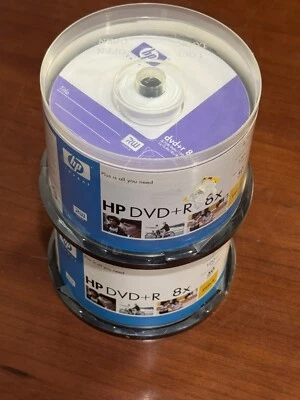 HP DVD-R 16X 4.7GB 120 Mins 2 Cakes Of 50Pack Blank Discs See Images And Notes - Image 1 of 4