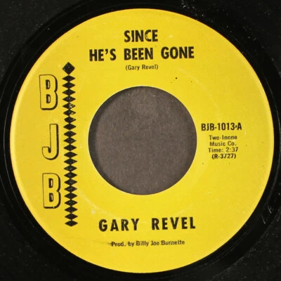 GARY REVEL: since he's been gone / i'll follow the wind BJB 7" Single 45 RPM Hea - Image 1 of 2