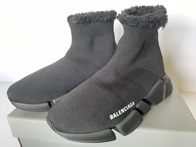 Balenciaga Speed 2.0 Calcetín Tejido Piel Sintética Tenis Negro EE. UU. 7 / Eur 37 Foto 1 de 4