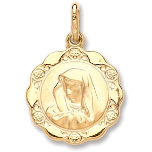 Hohl Madonna Anhänger 9 kt Gelbgold in Geschenkbox - Bild 1 von 12