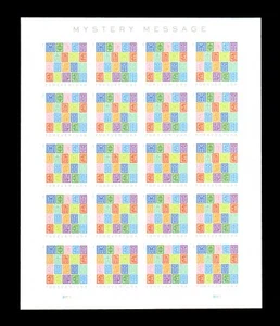 US 5614a MNH panel de 20 mensajes misteriosos sin troquelados imperf - Imagen 1 de 1