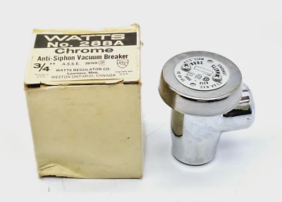 WATTS 288A Chrome Anti-Siphon Vacuum Breaker 3/4"-NPT Backflow Preventer - Image 1 of 4