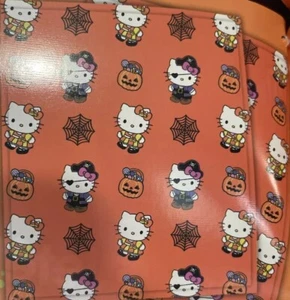 Hello Kitty Halloween Blanket Orange Web Pumpkin Pirate 2024 2 PACK TWO BLANKETS - Picture 1 of 4