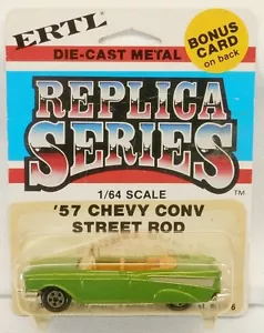 Ertl Replica Series 1957 Chevrolet Street Rod Convertible Chevy MOC 1/64 Scale - Picture 1 of 2