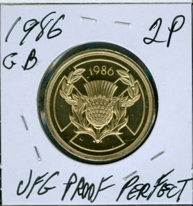1986 GREAT BRITAIN 2 POUND £1 ULTRA FINEST PR DCAM PERFECT $3.49 SHIPPING UK. - Bild 1 von 2
