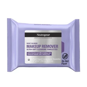 Neutrogena Makeup Remover Cleansing Wipes Night Calming 25ct, FREE SHIPPING - Picture 1 of 1